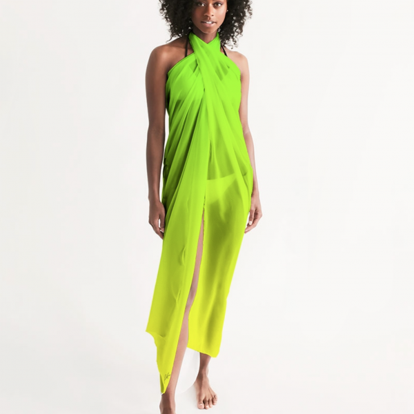 “NEON TECHNOLOGY” WOMEN’S ONE-PIECE SWIMSUIT W/COVER UP (LEMON/LIME) SET