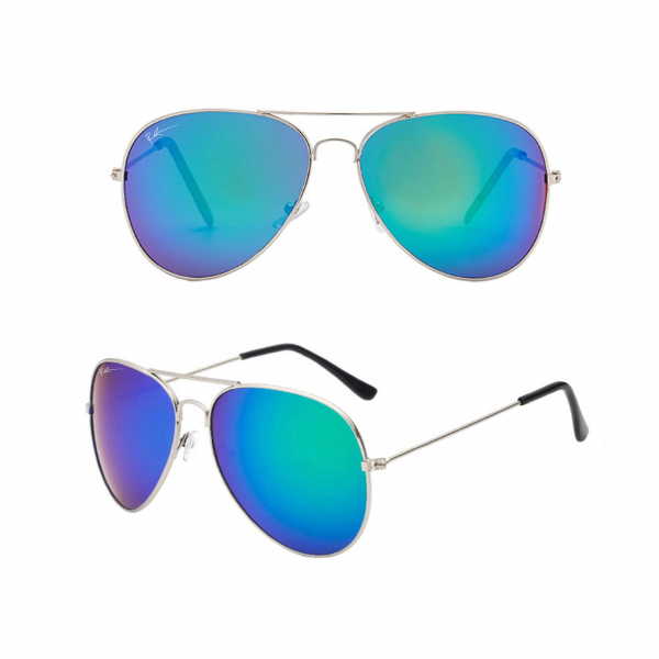 “Atlantic Ocean Blue” Wired Aviator Sunglasses